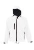 Férfi REPLAY kapucnis cipzáras softshell dzseki, SOL'S SO46602, White-S