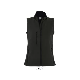   Női RALLYE 3 rétegű vastag softshell mellény, SOL'S SO46801, Black-2XL