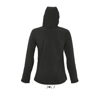   Női REPLAY kapucnis cipzáras softshell dzseki, SOL'S SO46802, Black-2XL