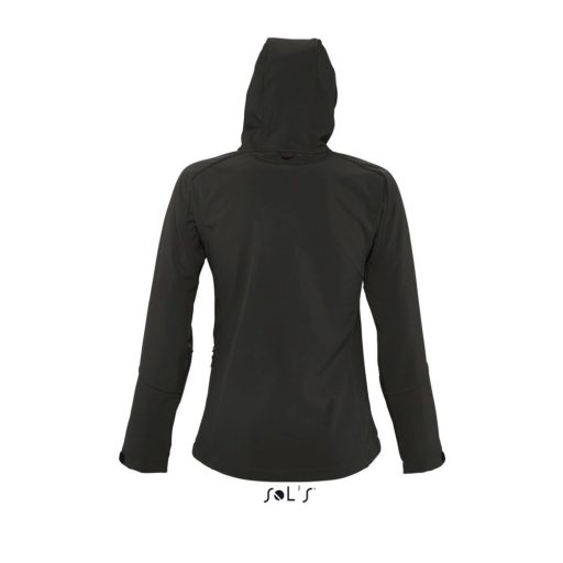 Női REPLAY kapucnis cipzáras softshell dzseki, SOL'S SO46802, Black-S