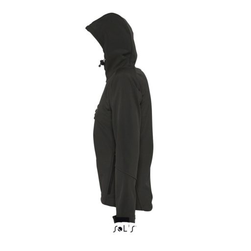 Női REPLAY kapucnis cipzáras softshell dzseki, SOL'S SO46802, Black-S