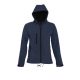 Női REPLAY kapucnis cipzáras softshell dzseki, SOL'S SO46802, French Navy-2XL