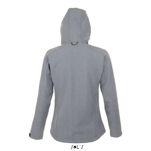 Női REPLAY kapucnis cipzáras softshell dzseki, SOL'S SO46802, Grey Melange-2XL
