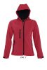 Női REPLAY kapucnis cipzáras softshell dzseki, SOL'S SO46802, Pepper Red-S