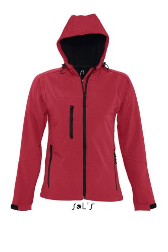 Női REPLAY kapucnis cipzáras softshell dzseki, SOL'S SO46802, Pepper Red-S