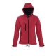 Női REPLAY kapucnis cipzáras softshell dzseki, SOL'S SO46802, Pepper Red-S