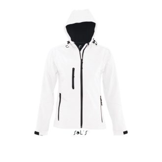   Női REPLAY kapucnis cipzáras softshell dzseki, SOL'S SO46802, White-S