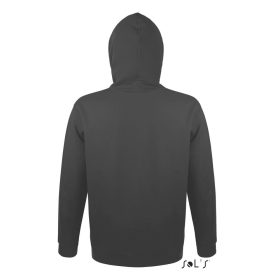   Uniszex SNAKE kapucnis  pulóver, SOL'S SO47101, Dark Grey-M