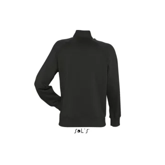   Férfi cipzáras pulóver passzés magas gallérral, SOL'S SO47200, Black-S