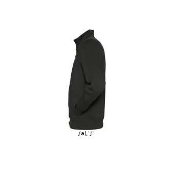   Férfi cipzáras pulóver passzés magas gallérral, SOL'S SO47200, Black-S