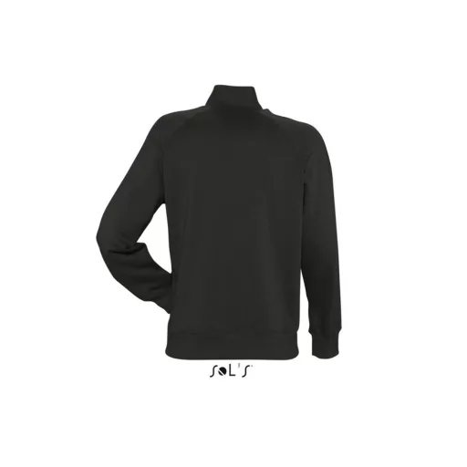 Férfi cipzáras pulóver passzés magas gallérral, SOL'S SO47200, Black-XL