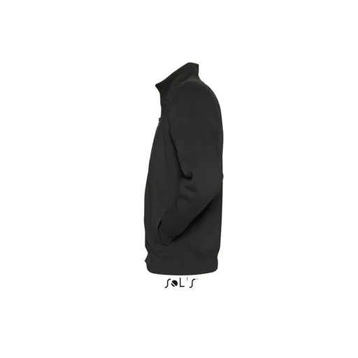 Férfi cipzáras pulóver passzés magas gallérral, SOL'S SO47200, Black-XL