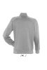Férfi cipzáras pulóver passzés magas gallérral, SOL'S SO47200, Deep Grey Melange-L