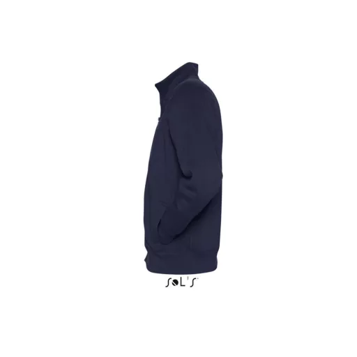 Férfi cipzáras pulóver passzés magas gallérral, SOL'S SO47200, Navy-S