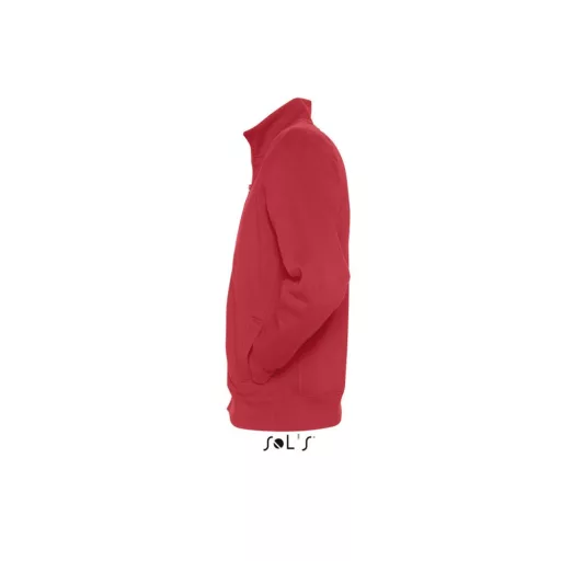 Férfi cipzáras pulóver passzés magas gallérral, SOL'S SO47200, Red-S