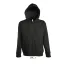 Férfi cipzáras kapucnis pulóver, SOL'S SO47800, Black-2XL
