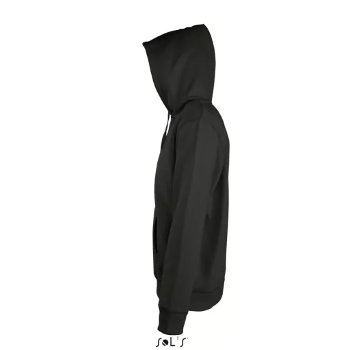 Férfi cipzáras kapucnis pulóver, SOL'S SO47800, Black-L
