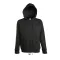 Férfi cipzáras kapucnis pulóver, SOL'S SO47800, Black-M