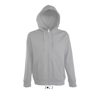   Férfi cipzáras kapucnis pulóver, SOL'S SO47800, Grey Melange-M