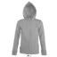 Női cipzáras kapucnis pulóver, SOL'S SO47900, Grey Melange-S