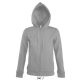 Női cipzáras kapucnis pulóver, SOL'S SO47900, Grey Melange-S