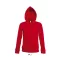 Női cipzáras kapucnis pulóver, SOL'S SO47900, Red-S