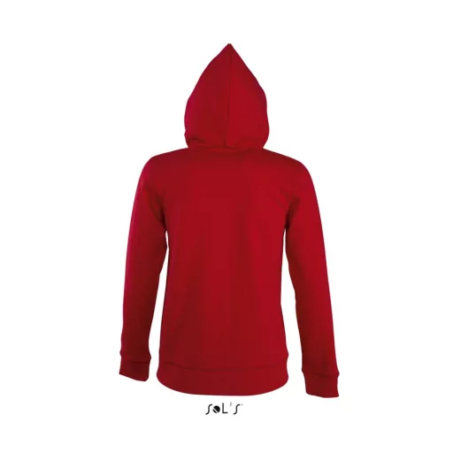 Női cipzáras kapucnis pulóver, SOL'S SO47900, Red-S