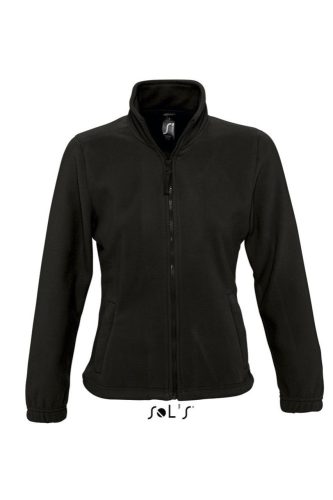 Női NORTH cipzáras polár pulóver, SOL'S SO54500, Black-2XL