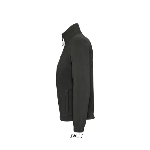 Női NORTH cipzáras polár pulóver, SOL'S SO54500, Black-2XL
