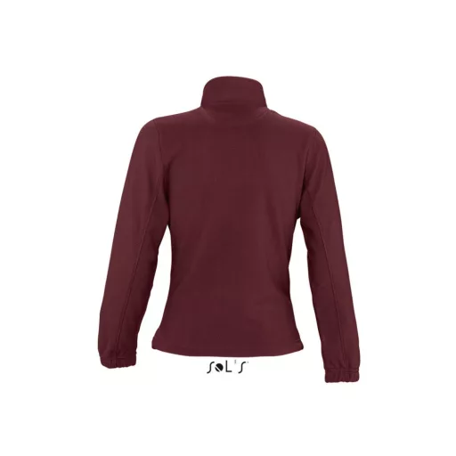 Női NORTH cipzáras polár pulóver, SOL'S SO54500, Burgundy-XL