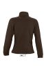 Női NORTH cipzáras polár pulóver, SOL'S SO54500, Dark Chocolate-2XL