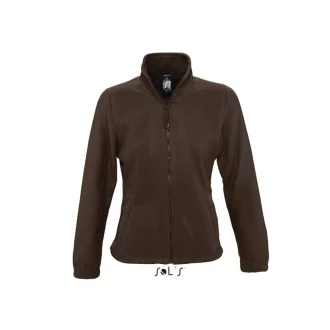   Női NORTH cipzáras polár pulóver, SOL'S SO54500, Dark Chocolate-S