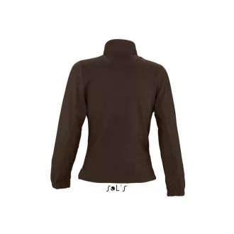   Női NORTH cipzáras polár pulóver, SOL'S SO54500, Dark Chocolate-S