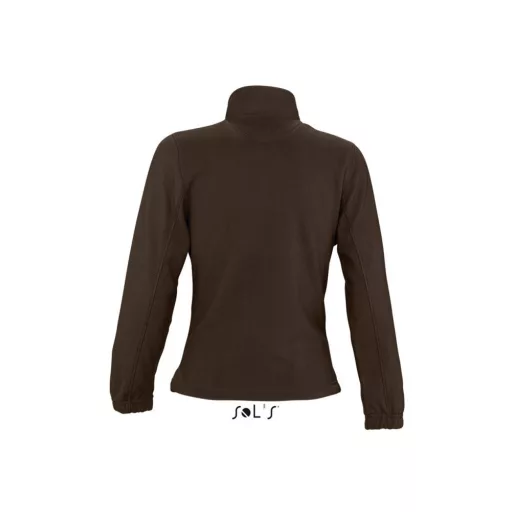 Női NORTH cipzáras polár pulóver, SOL'S SO54500, Dark Chocolate-S