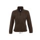 Női NORTH cipzáras polár pulóver, SOL'S SO54500, Dark Chocolate-XL