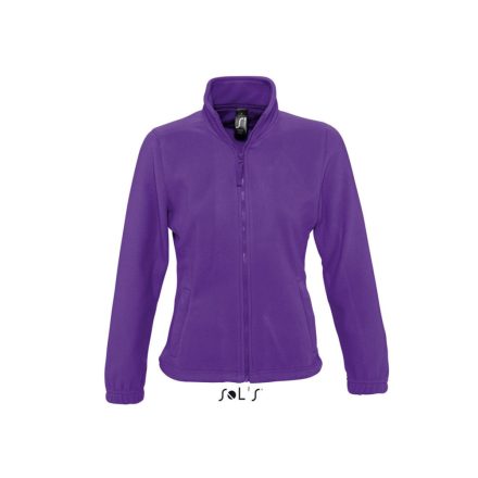 Női NORWAY cipzáras polár pulóver, SOL'S SO54500, Dark Purple-L