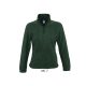 Női NORTH cipzáras polár pulóver, SOL'S SO54500, Fir Green-XL