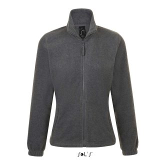   Női NORTH cipzáras polár pulóver, SOL'S SO54500, Grey Melange-S