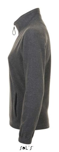 Női NORTH cipzáras polár pulóver, SOL'S SO54500, Grey Melange-XL