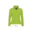 Női NORTH cipzáras polár pulóver, SOL'S SO54500, Lime-2XL