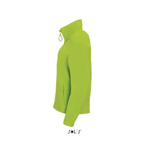 Női NORTH cipzáras polár pulóver, SOL'S SO54500, Lime-L