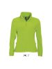 Női NORTH cipzáras polár pulóver, SOL'S SO54500, Lime-S