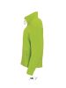 Női NORTH cipzáras polár pulóver, SOL'S SO54500, Lime-S