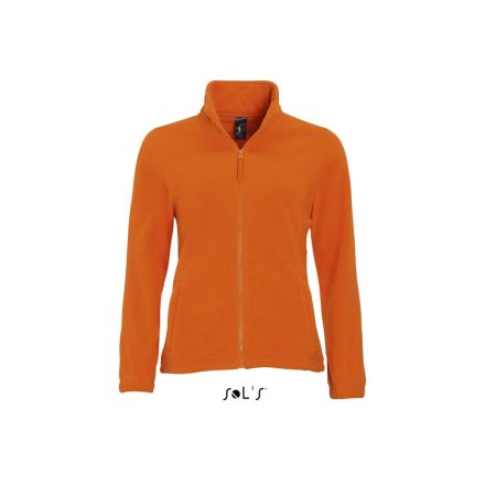 Női NORWAY cipzáras polár pulóver, SOL'S SO54500, Orange-L