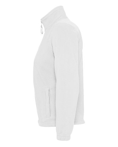 Női NORTH cipzáras polár pulóver, SOL'S SO54500, White-S