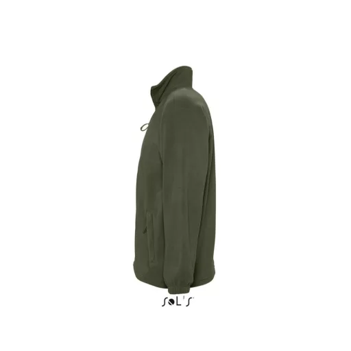 Uniszex NORTH cipzáras polár pulóver, SOL'S SO55000, Army-2XL