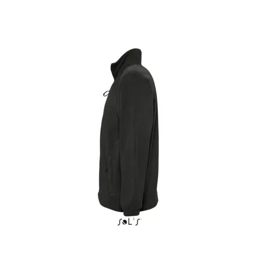Uniszex NORTH cipzáras polár pulóver, SOL'S SO55000, Black-2XL
