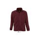 Uniszex NORTH cipzáras polár pulóver, SOL'S SO55000, Burgundy-3XL