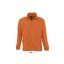 Uniszex NORTH cipzáras polár pulóver, SOL'S SO55000, Orange-XS