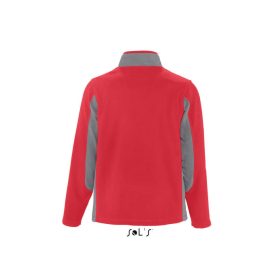   Férfi NORDIC kétszínű cipzáras polár pulóver, SOL'S SO55500, Red-S